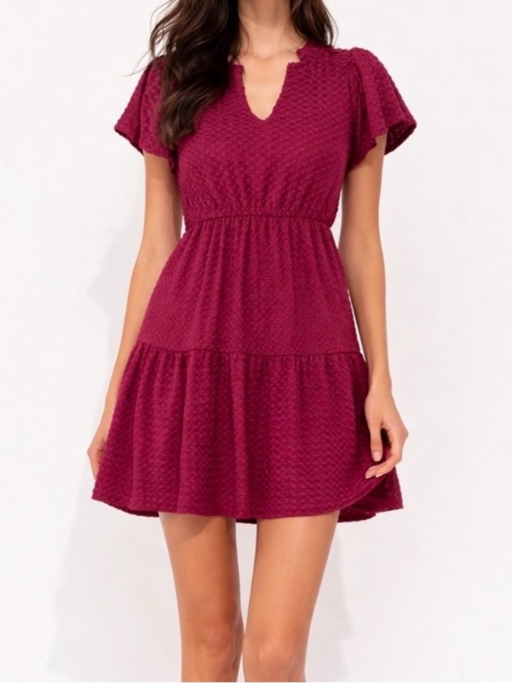 London Times Pink Ruffled Dress